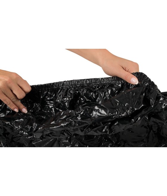 LENZUOLO IN VINILE PVC "ORGY-BLACK" - 200 X 230 CM