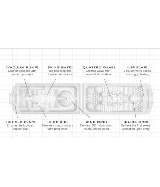 MASTURBATORE TENGA "FLIP HOLE" BIANCO