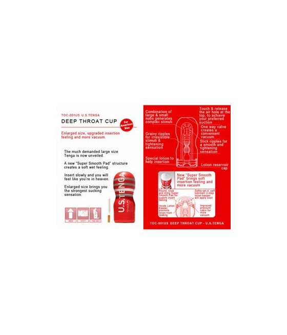 MASTURBATORE TENGA "DEEP THROAT CUP" ULTRA SIZE