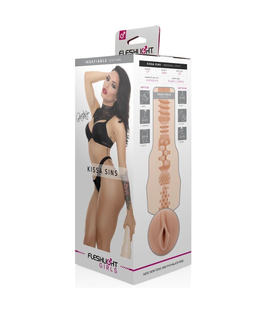 MASTURBATORE VAGINA REALISTICA FLESHLIGHT "KISSA SINS" INSATIABLE