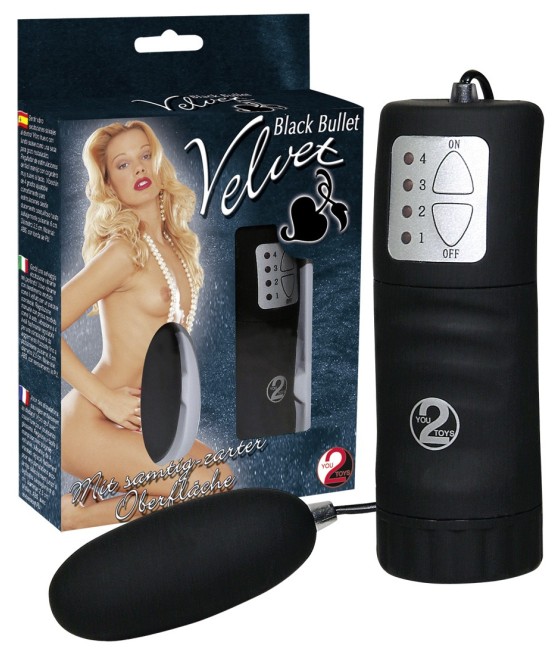 OVULO VIBRANTE CON TELECOMANDO "VELVET" NERO