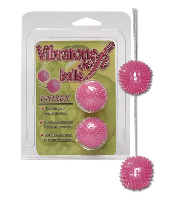 PALLINE DEL PIACERE IN SILICONE CON RILIEVI STIMOLANTI "VIBRATONE SOFT BALLS"