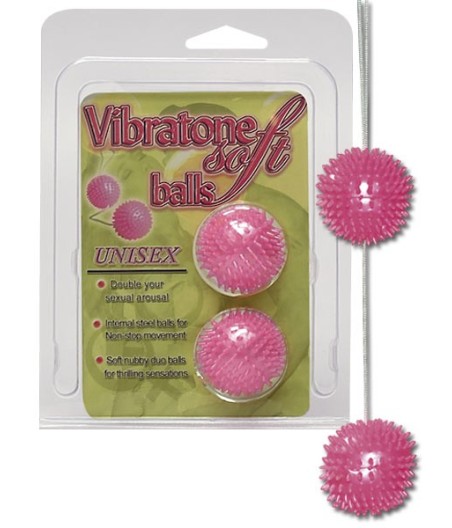 PALLINE DEL PIACERE IN SILICONE CON RILIEVI STIMOLANTI VIBRATONE SOFT BALLS