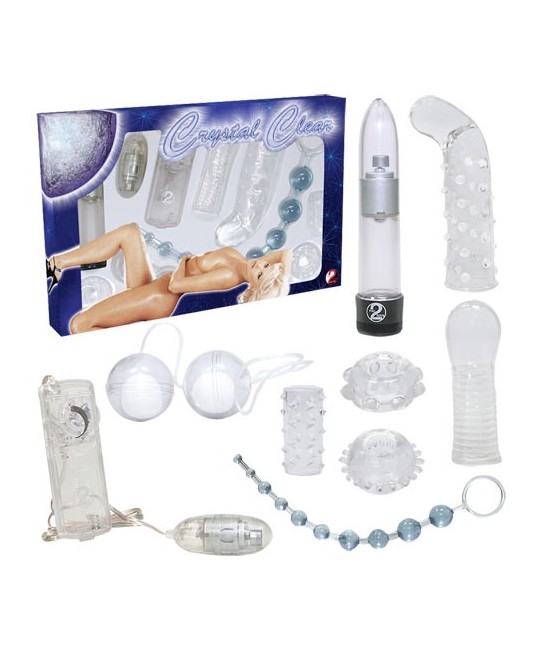 KIT DEL PIACERE 8 PEZZI "CRYSTAL CLEAR"