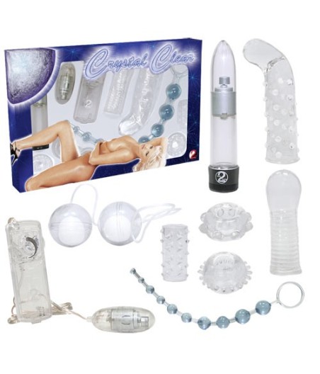 KIT DEL PIACERE 8 PEZZI CRYSTAL CLEAR