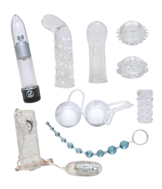 KIT DEL PIACERE 8 PEZZI "CRYSTAL CLEAR"