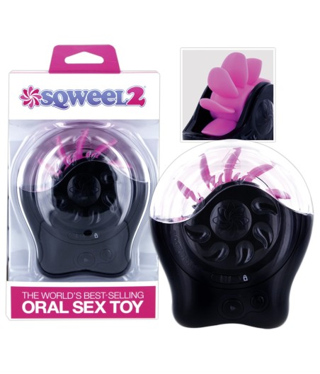 SIMULATORE RAPPORTO ORALE STIMOLATORE CLITORIDE SQWEEL 2 NERO