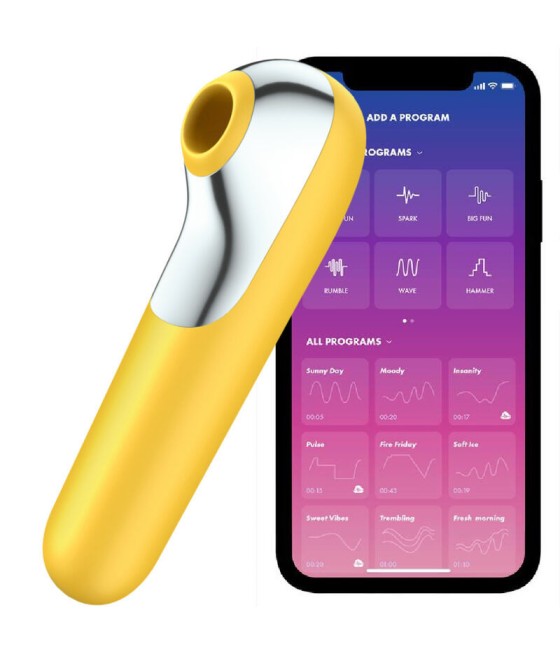 STIMOLATORE CLITORIDE - SATISFYER DUAL LOVE VIBRATOR - CON ARIA PULSATA