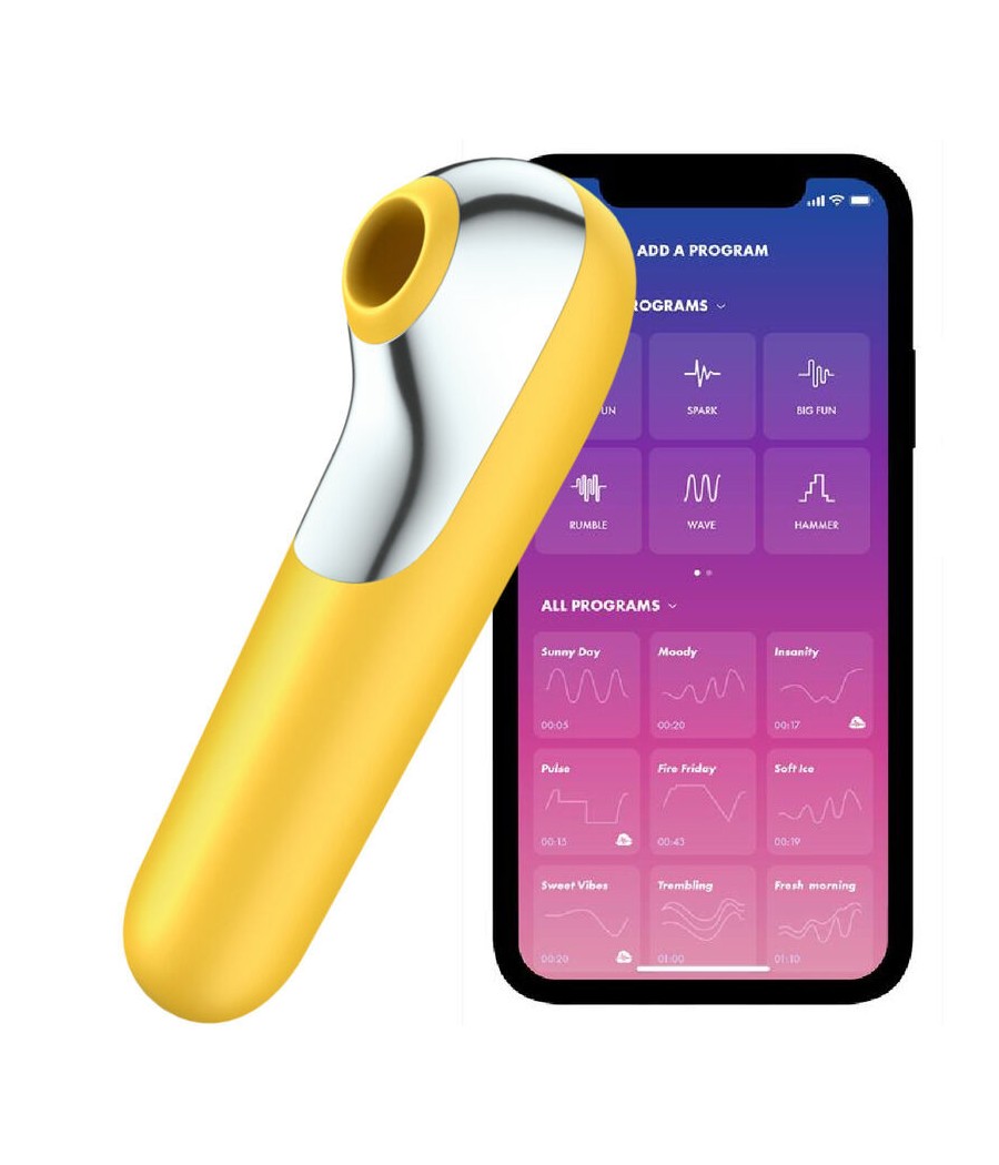 STIMOLATORE CLITORIDE - SATISFYER DUAL LOVE VIBRATOR - CON ARIA PULSATA