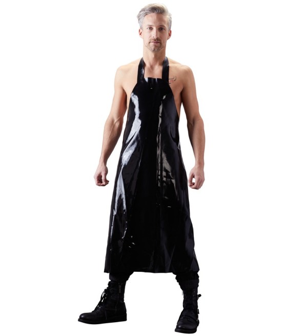 GREMBIULE DA MACELLAIO IN LATEX NERO "LATE X"