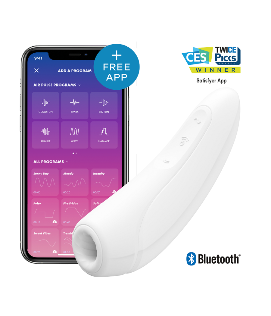 STIMOLATORE CLITORIDE - SATISFYER CURVY 1+ - WHITE