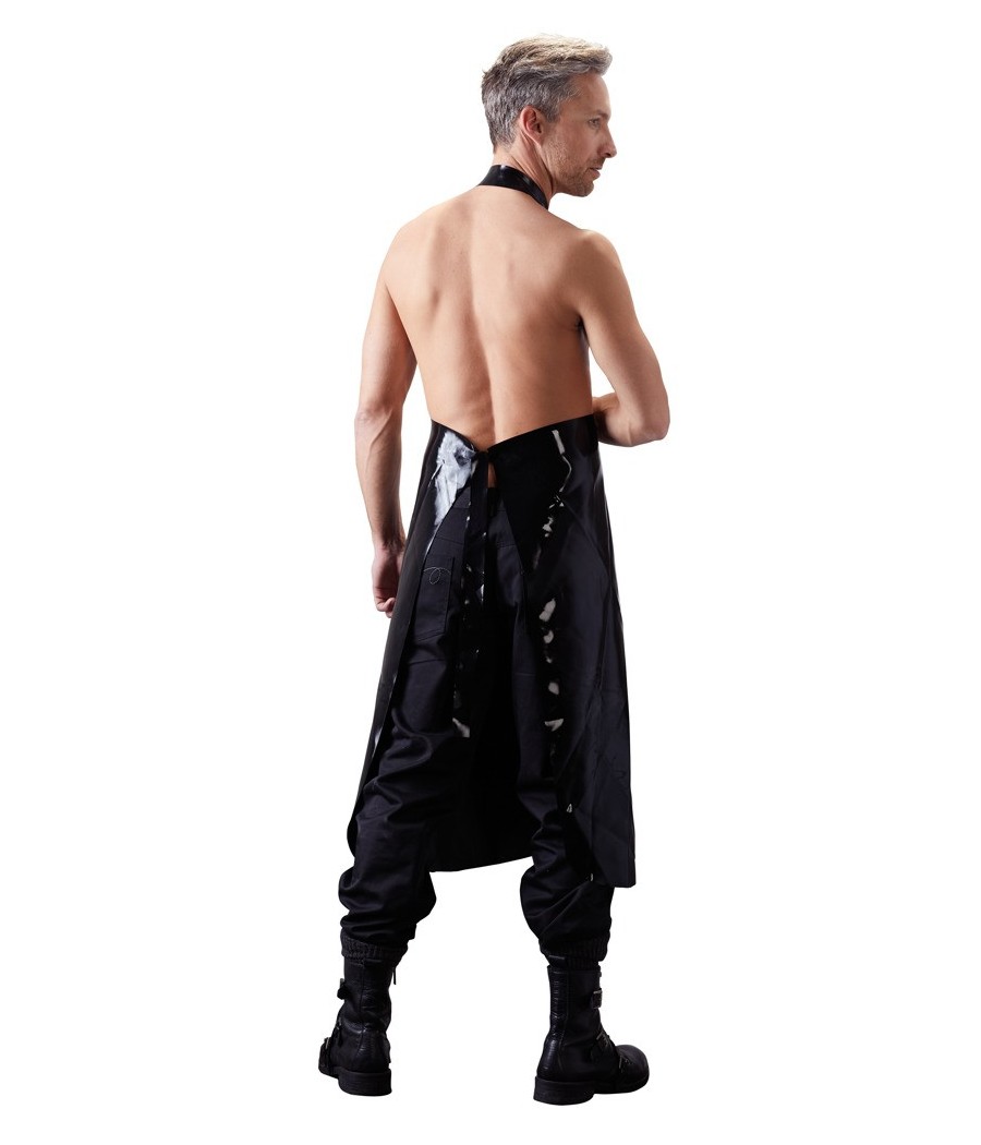 GREMBIULE DA MACELLAIO IN LATEX NERO "LATE X"