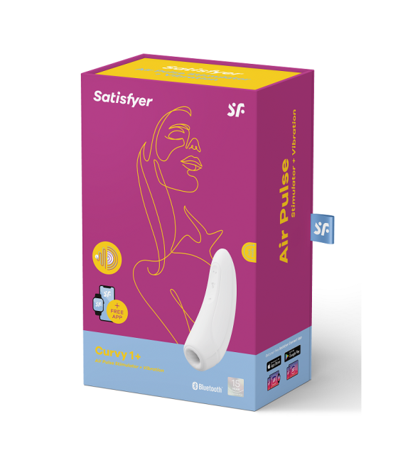 STIMOLATORE CLITORIDE - SATISFYER CURVY 1+ - WHITE