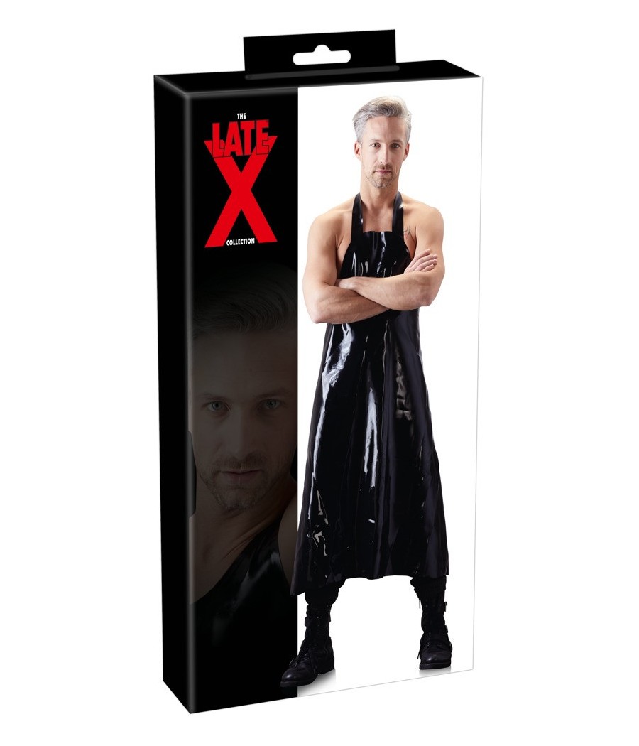 GREMBIULE DA MACELLAIO IN LATEX NERO "LATE X"