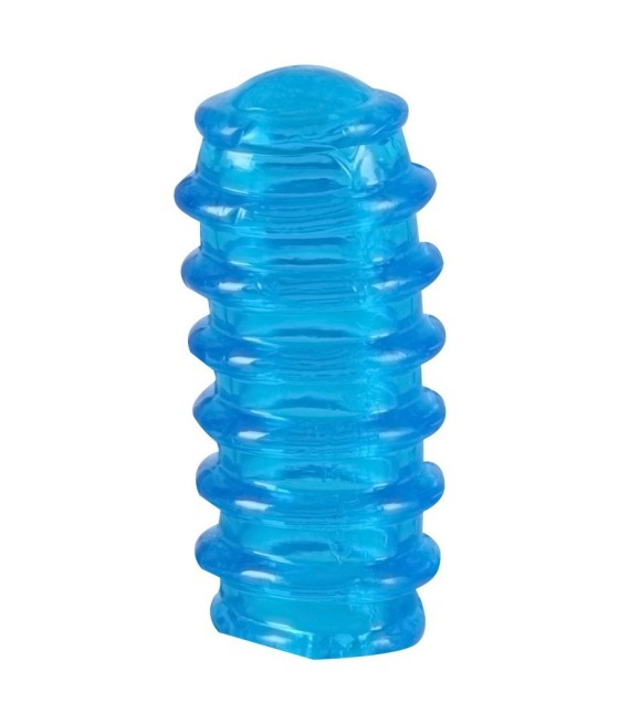 SET 2 GUAINE DA DITO CON RILIEVI PER STIMOLAZIONE VAGINALE E CLITORIDEA