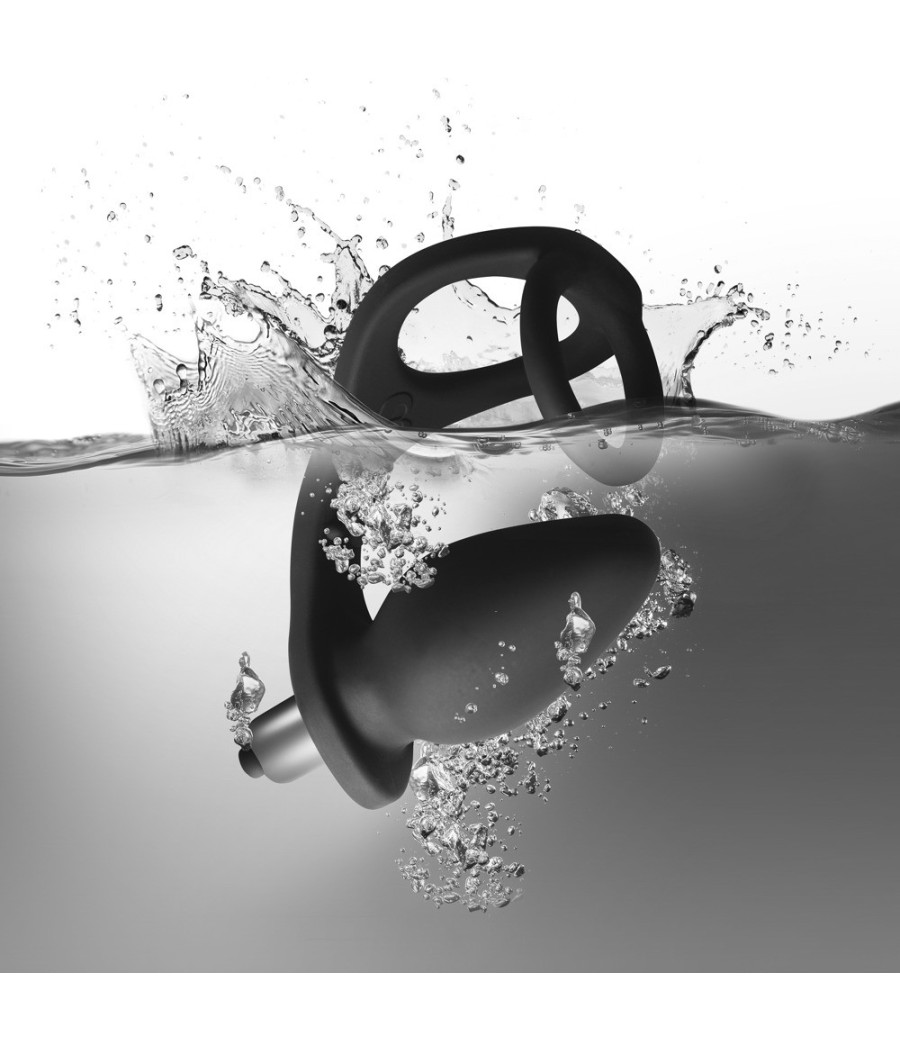 STIMOLATORE VIBRANTE ANALE E PROSTATICO CON DOPPIO ANELLO FALLICO