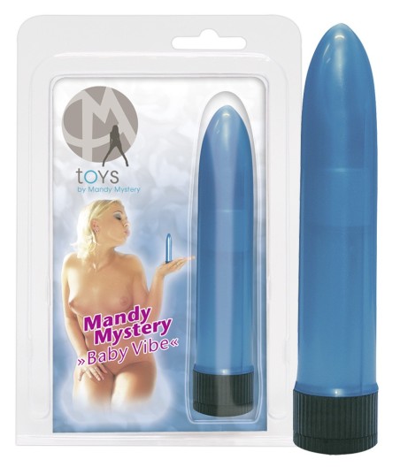 VIBRATORE CLASSICO MANDY MYSTERY BABY VIBE BLU