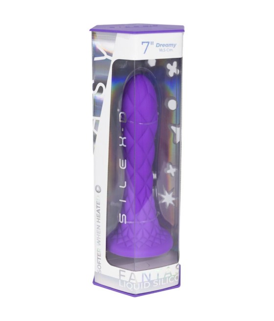 SILEXD - DREAMY DILDO FANTASY LIQUID SILICONE THERMOREACTIVE VIOLET 18.5 CM