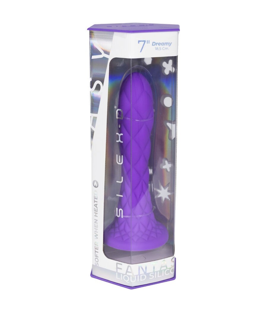 SILEXD - DREAMY DILDO FANTASY LIQUID SILICONE THERMOREACTIVE VIOLET 18.5 CM
