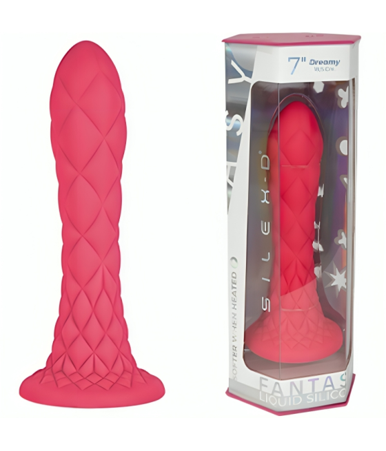 SILEXD - DREAMY DILDO FANTASY LIQUID SILICONE THERMOREACTIVE FUCHSIA 18.5 CM