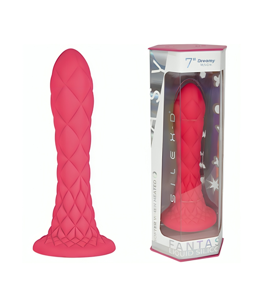 SILEXD - DREAMY DILDO FANTASY LIQUID SILICONE THERMOREACTIVE FUCHSIA 18.5 CM