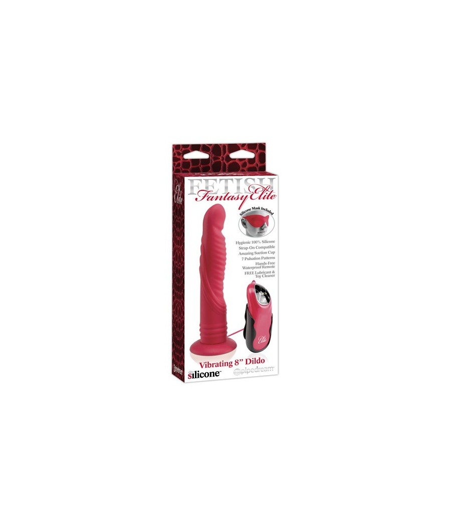 FALLO VIBRANTE FETISH FANTASY IN SILICONE "VIBRATING 8" ROSSO