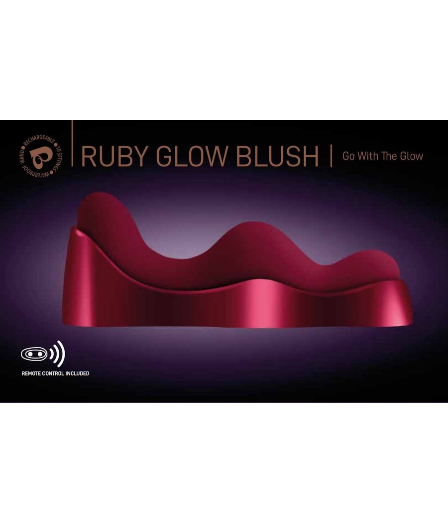 Rocks Off Ruby Glow Blush - Vibratore Punto G, 10 MOD, Ricaricabile
