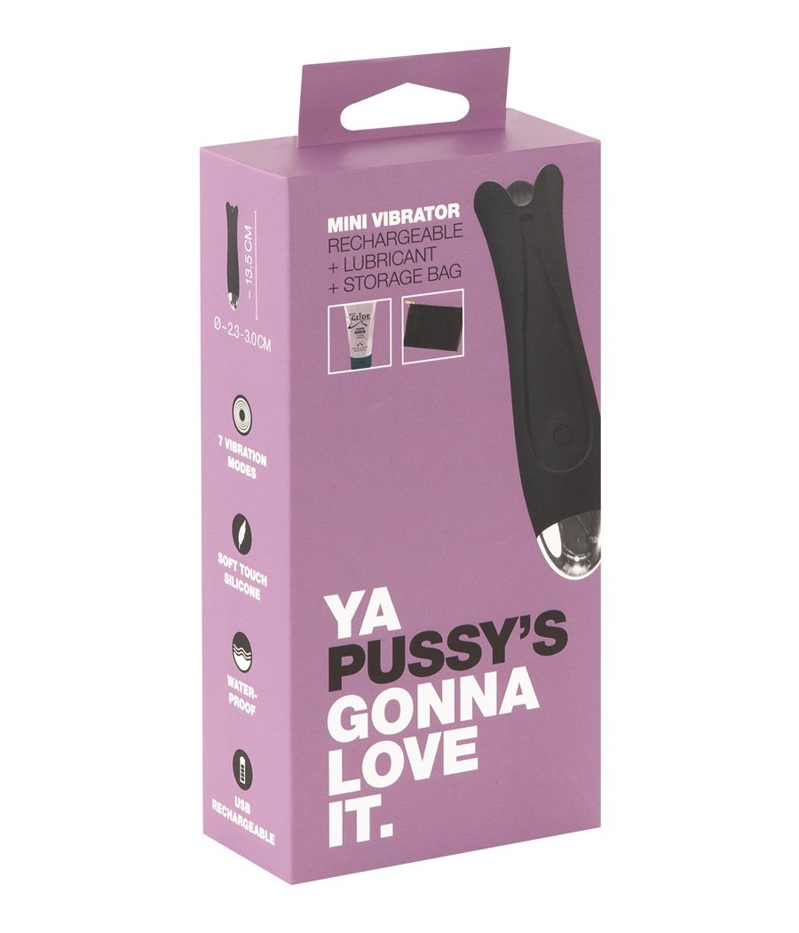 MINI VIBRATORE NEW GENERATION CON STORAGE BAG E LUBRIFICANTE - COLORE NERO