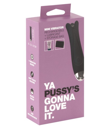 MINI VIBRATORE NEW GENERATION CON STORAGE BAG E LUBRIFICANTE - COLORE NERO