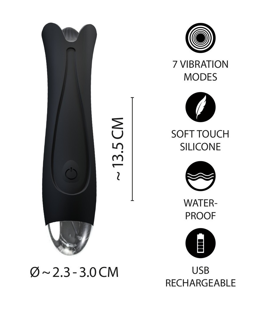 MINI VIBRATORE NEW GENERATION CON STORAGE BAG E LUBRIFICANTE - COLORE NERO