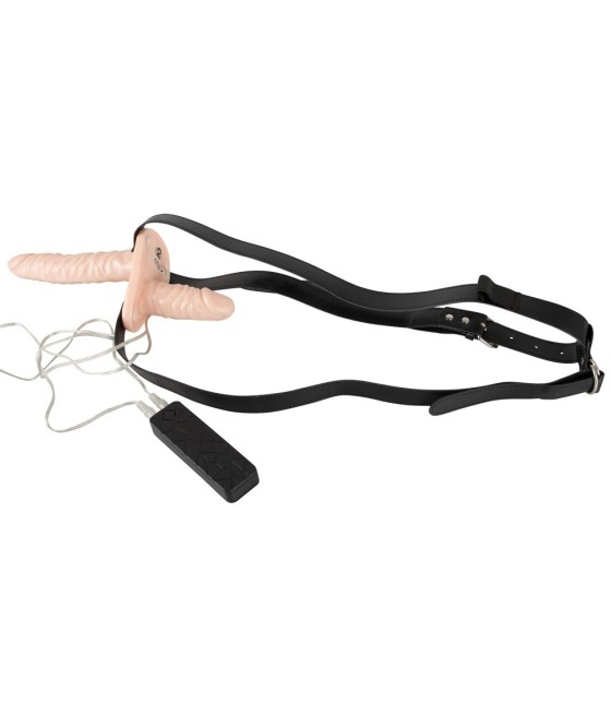 IMBRACATURA CON 2 VIBRATORI INDOSSABILI "STRAP-ON DUO"