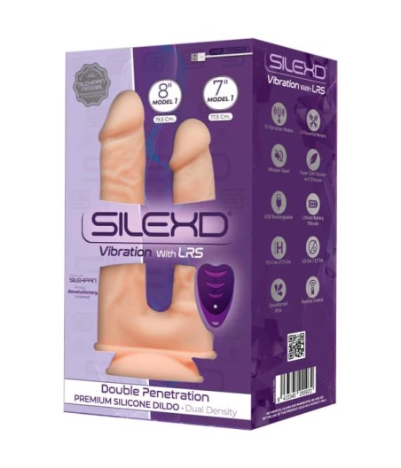 SILEXD DOUBLE PENETRATION MODEL 1 Il Doppio Dildo Vibrante 19 e 20 cm