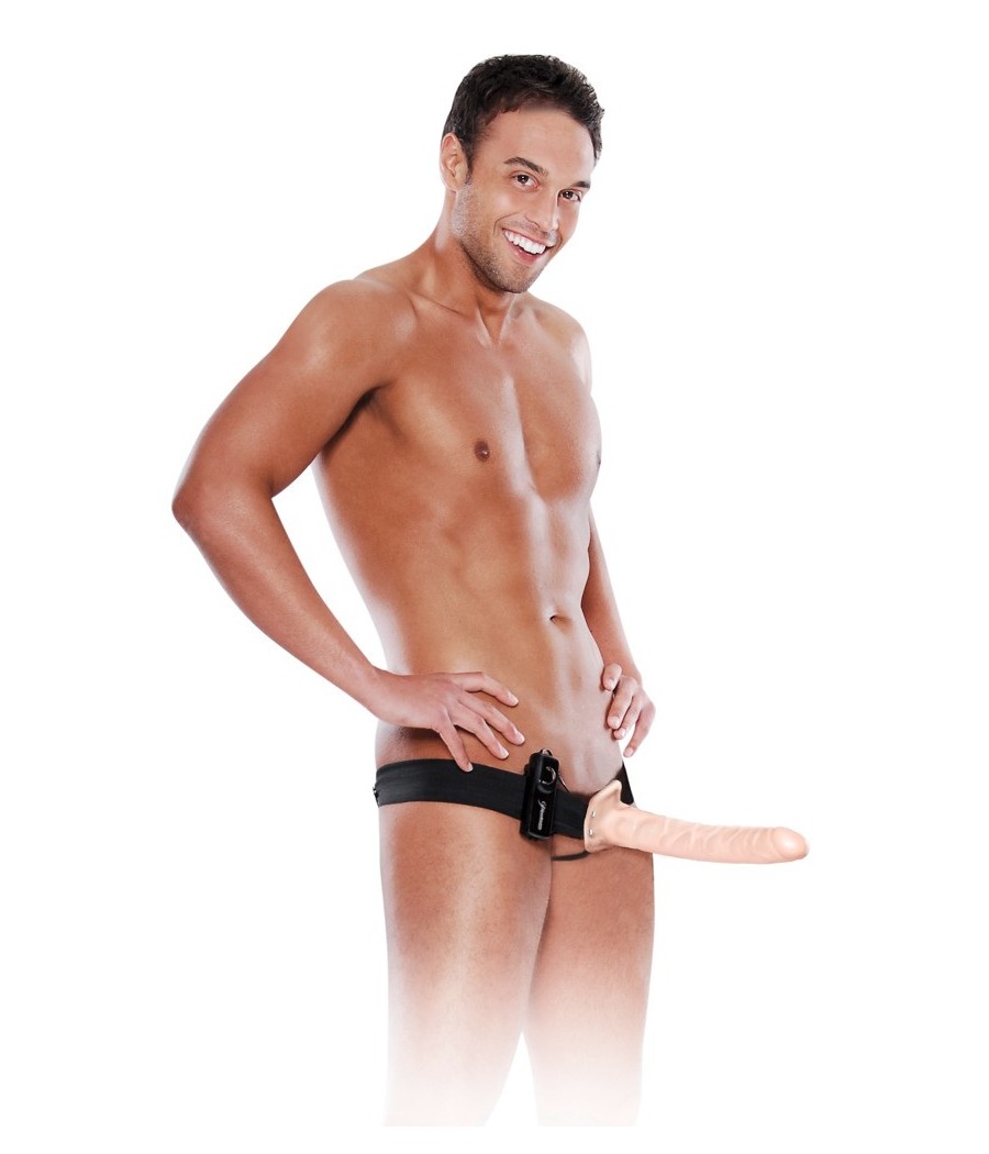 VIBRATORE INDOSSABILE STRAP-ON FETISH FANTASY CARNE - 25 CM