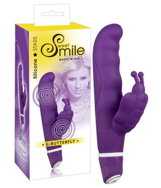 VIBRATORE CON STIMOLATORE CLITORIDEO E PUNTO G "G-BUTTERFLY"