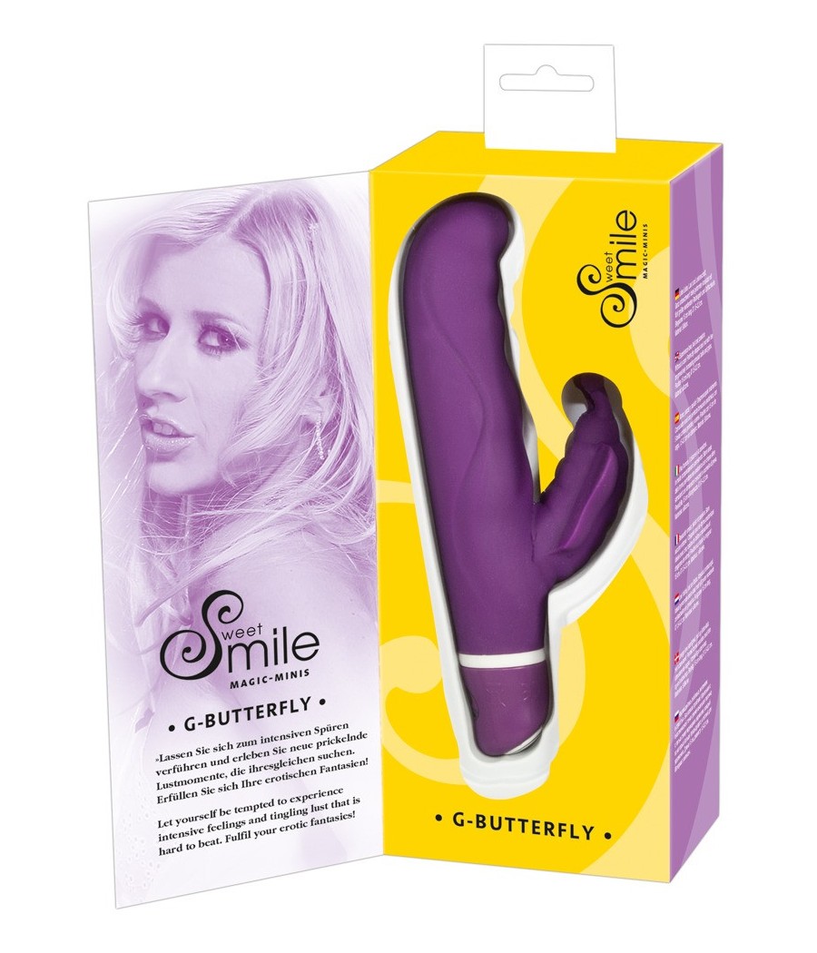 VIBRATORE CON STIMOLATORE CLITORIDEO E PUNTO G "G-BUTTERFLY"