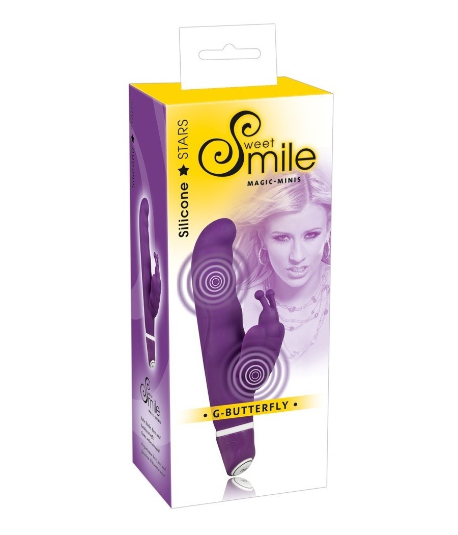 VIBRATORE CON STIMOLATORE CLITORIDEO E PUNTO G "G-BUTTERFLY"