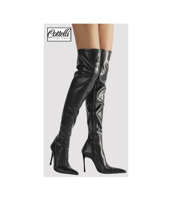 STIVALI NERI IN SIMILPELLE \"LUGANO\"