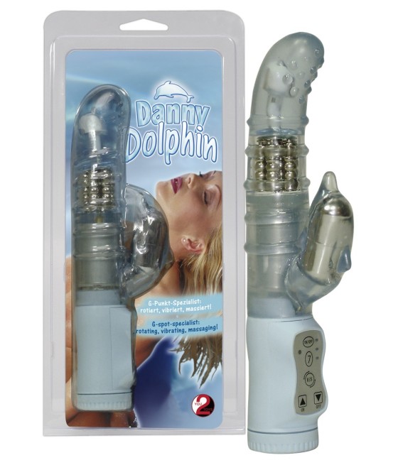VIBRATORE E STIMOLATORE CLITORIDE E PUNTO G "DANNY DOLPHIN"