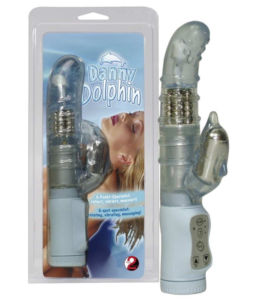 VIBRATORE E STIMOLATORE CLITORIDE E PUNTO G "DANNY DOLPHIN"