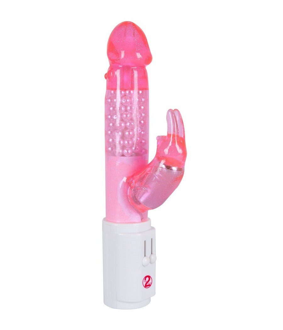 VIBRATORE CON STIMOLATORE CLITORIDE "SPARKLING CLEAR RABBIT"