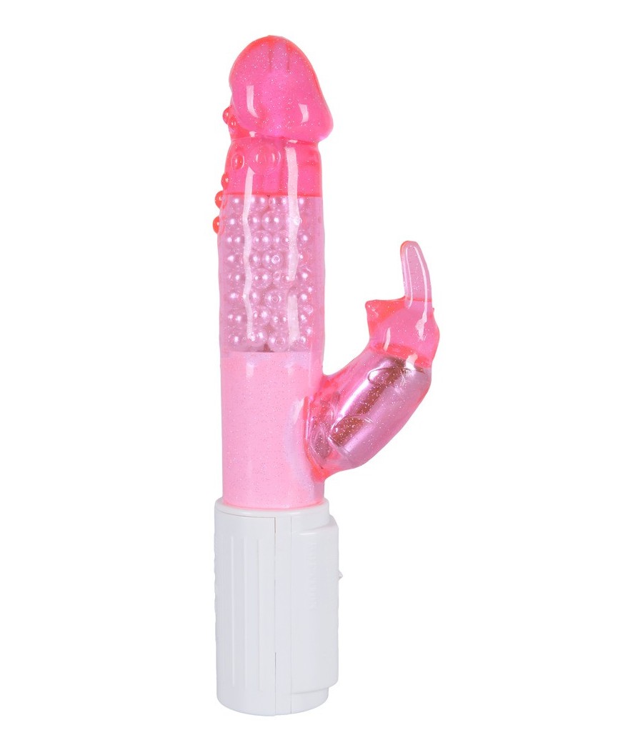 VIBRATORE CON STIMOLATORE CLITORIDE "SPARKLING CLEAR RABBIT"