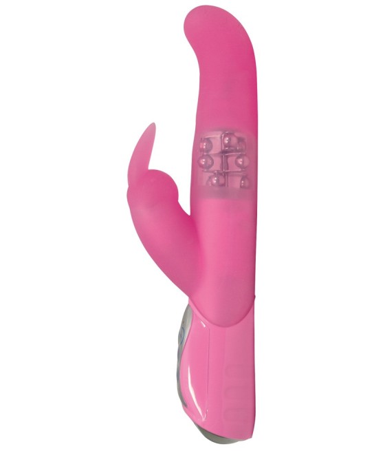 VIBRATORE E STIMOLATORE CLITORIDEO "BUNNY PEARL" ROSA