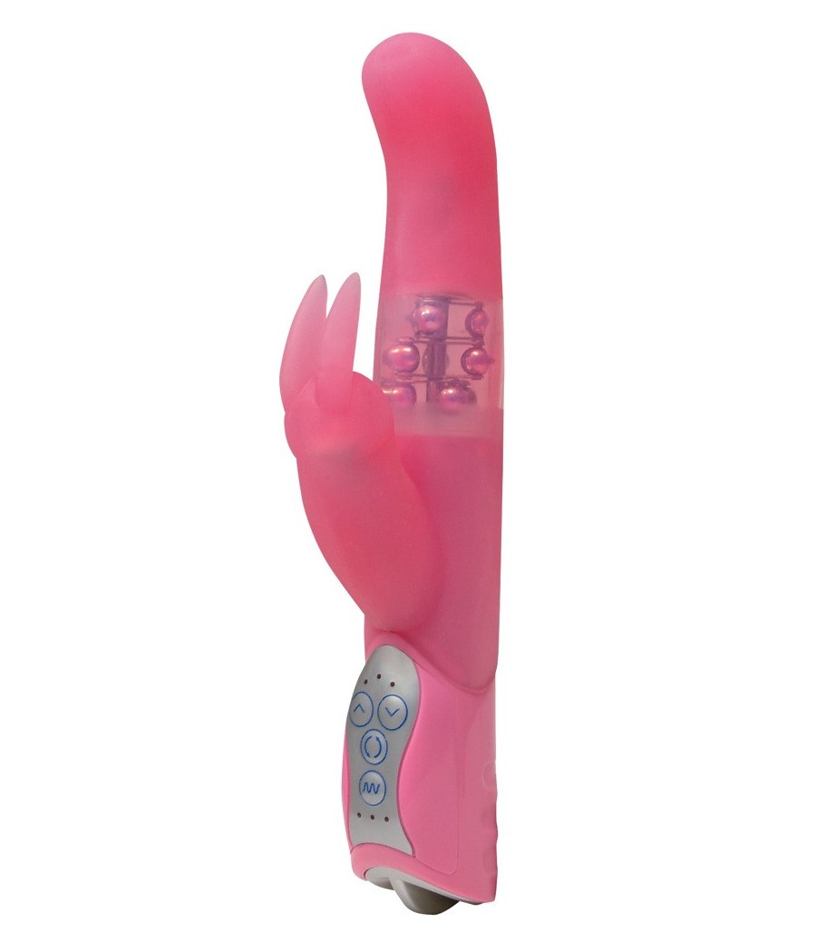 VIBRATORE E STIMOLATORE CLITORIDEO "BUNNY PEARL" ROSA