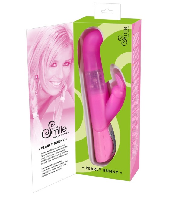 VIBRATORE E STIMOLATORE CLITORIDEO "BUNNY PEARL" ROSA