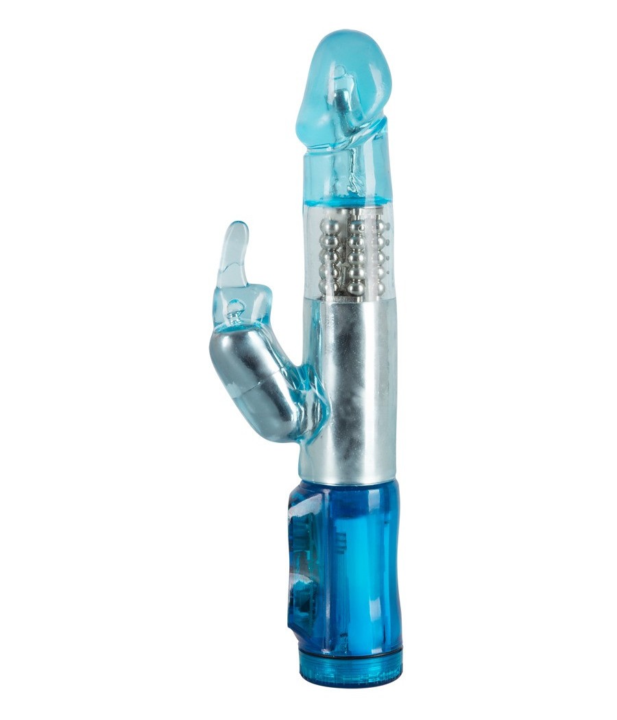 VIBRATORE RABBIT "CRAZY CLIT TICKLER" BLU - 21.5 CM
