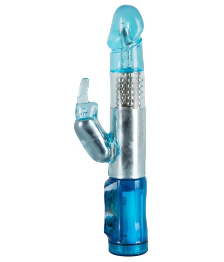 VIBRATORE RABBIT CRAZY CLIT TICKLER BLU - 21.5 CM