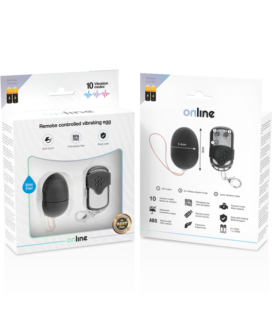ONLINE - REMOTE CONTROL VIBRATING EGG S BLACK
