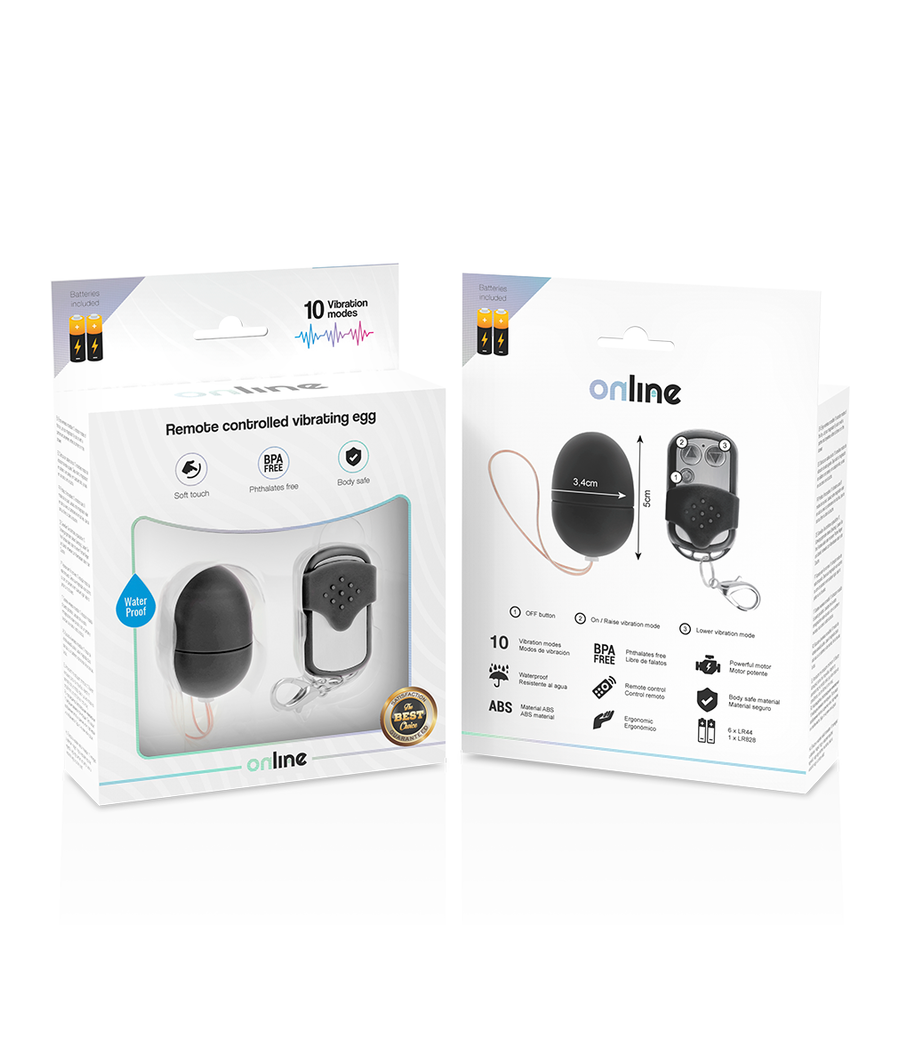 ONLINE - REMOTE CONTROL VIBRATING EGG S BLACK