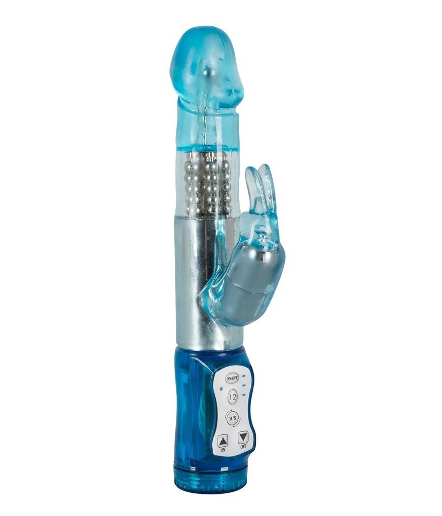 VIBRATORE RABBIT "CRAZY CLIT TICKLER" BLU - 21.5 CM