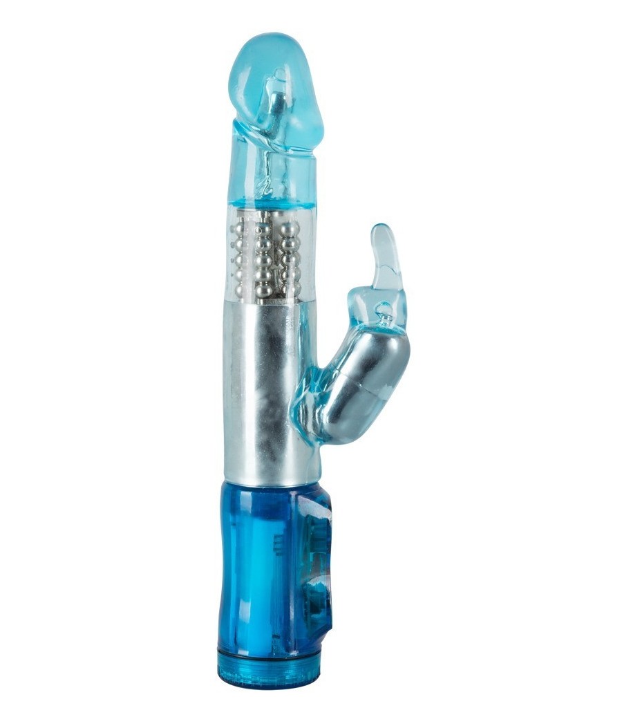 VIBRATORE RABBIT "CRAZY CLIT TICKLER" BLU - 21.5 CM